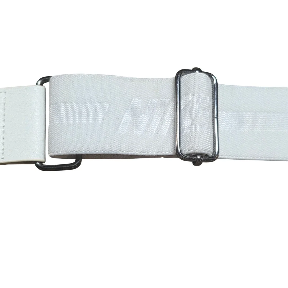 Nike Youth White Stretch Web Golf Belt Adjustable Swoosh Log Sport‎ White